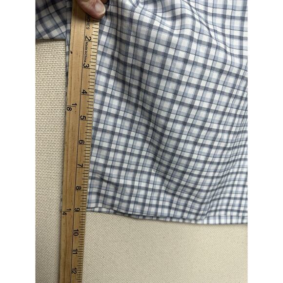 Roundtree & Yorke Performance Shorts Men’s 44B Blue White Plaid Golf Preppy - Picture 8 of 16